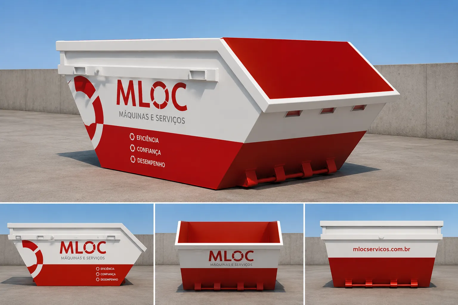 Aluguel de caçamba estacionária para entulho e obras em Santarém - MLOC
