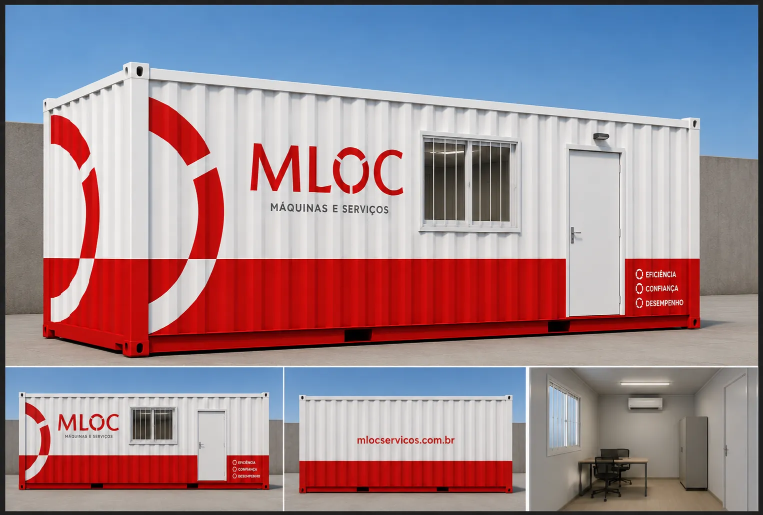 Container escritório de obra climatizado para locação para construtoras e obras — Santarém e oeste do Pará - MLOC