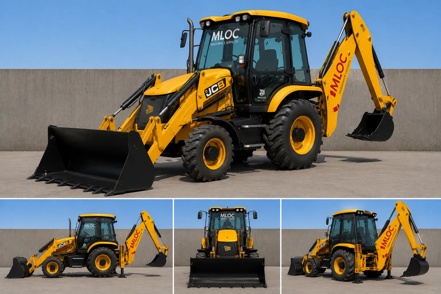 Locação de retroescavadeira JCB com operador em Santarém - MLOC